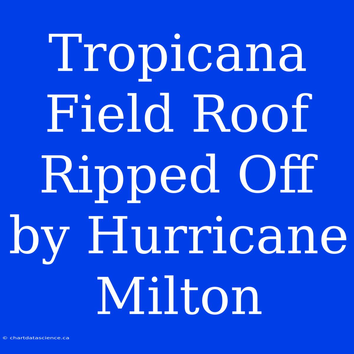 Tropicana Field Roof Ripped Off By Hurricane Milton