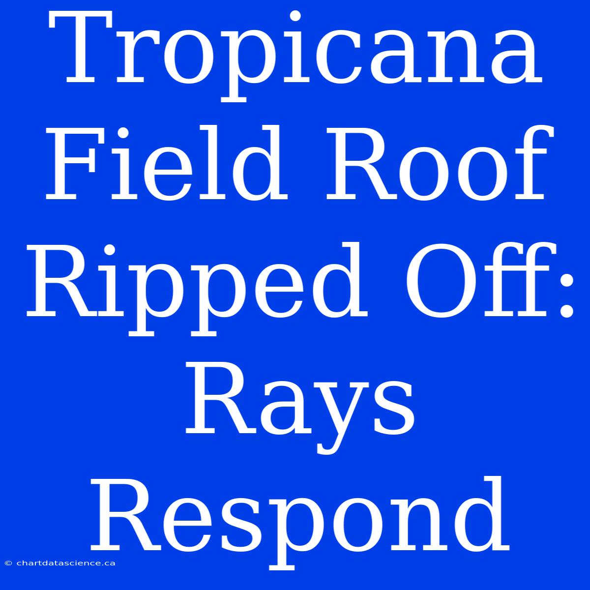 Tropicana Field Roof Ripped Off: Rays Respond