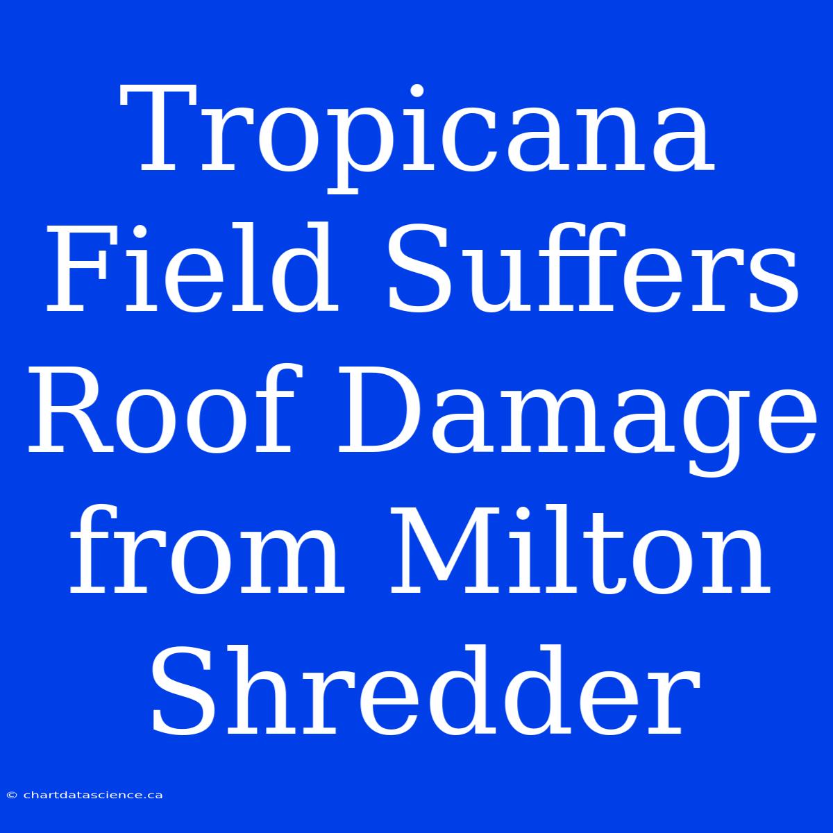 Tropicana Field Suffers Roof Damage From Milton Shredder