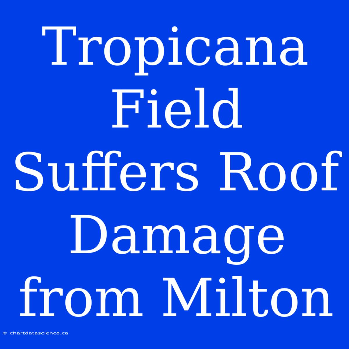 Tropicana Field Suffers Roof Damage From Milton