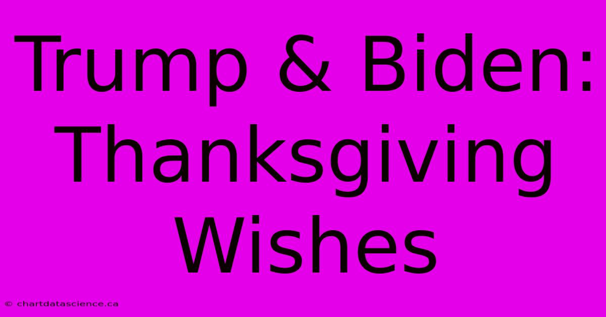 Trump & Biden: Thanksgiving Wishes