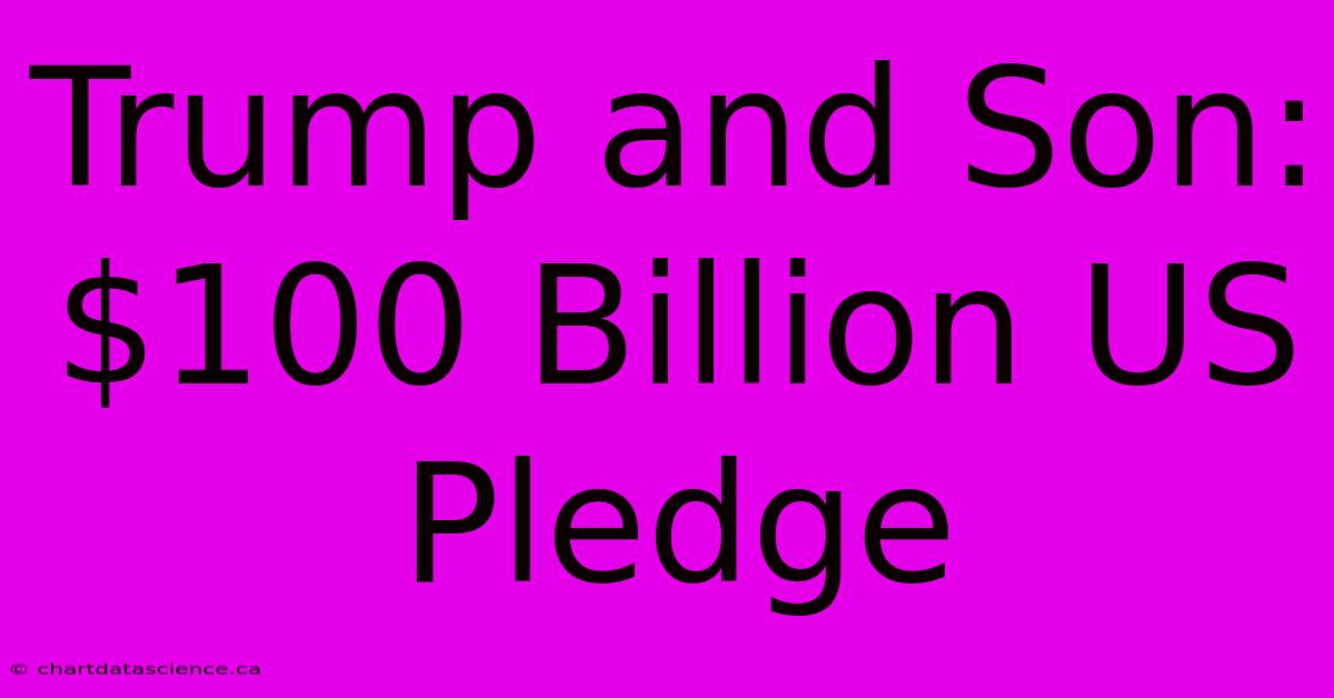 Trump And Son: $100 Billion US Pledge