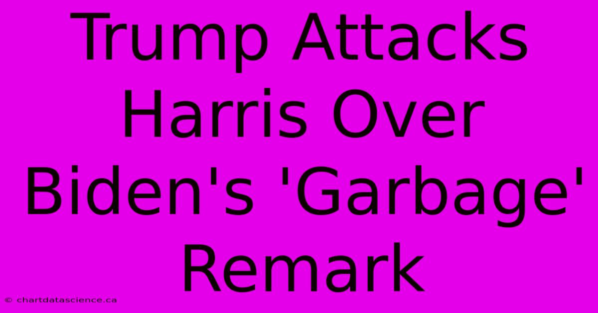 Trump Attacks Harris Over Biden's 'Garbage' Remark