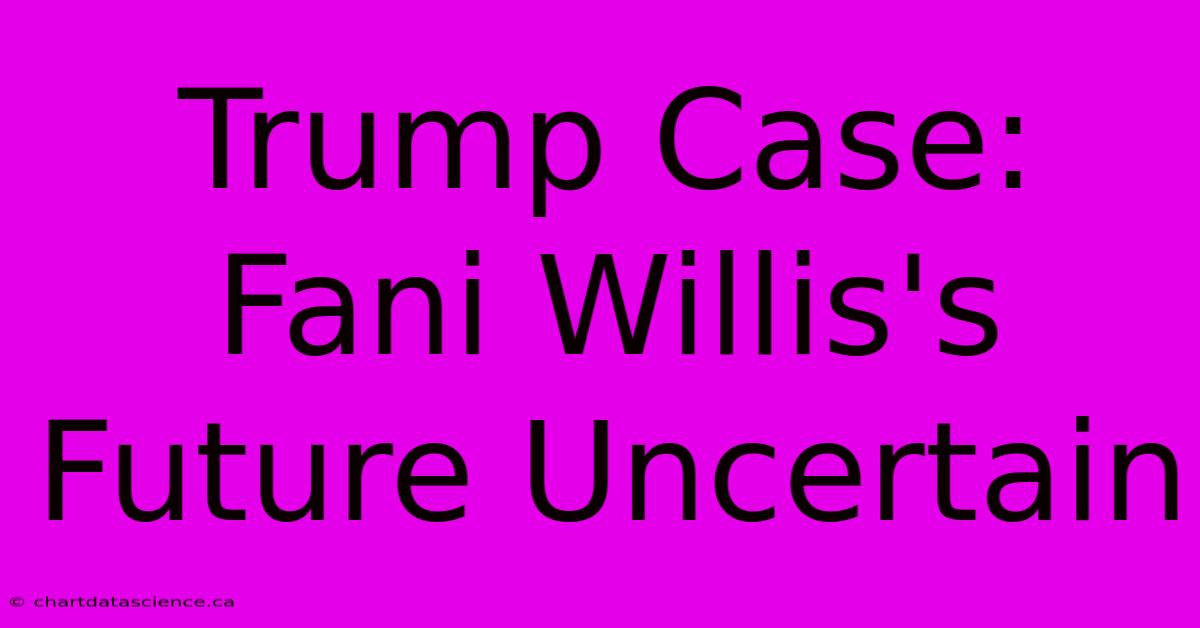 Trump Case: Fani Willis's Future Uncertain