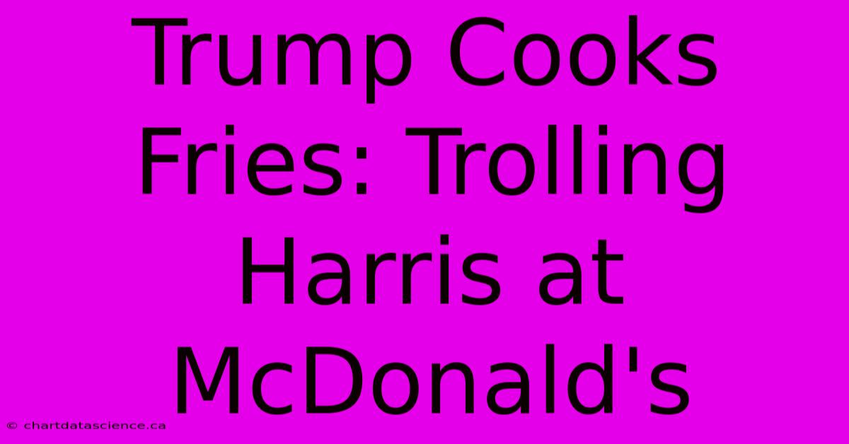 Trump Cooks Fries: Trolling Harris At McDonald's