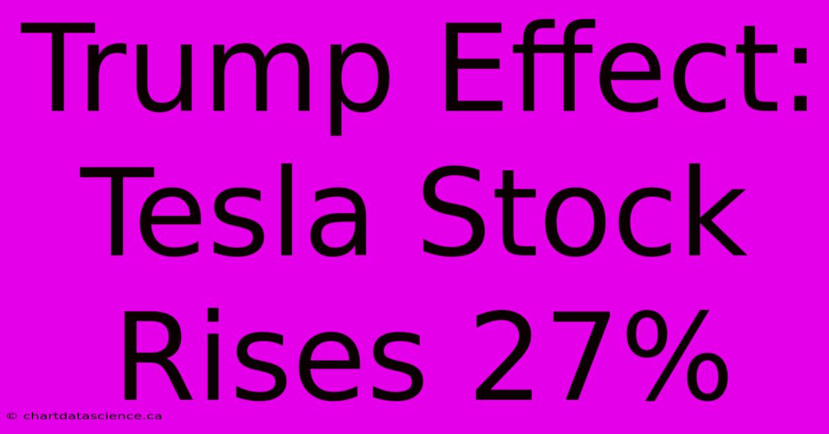 Trump Effect: Tesla Stock Rises 27% 