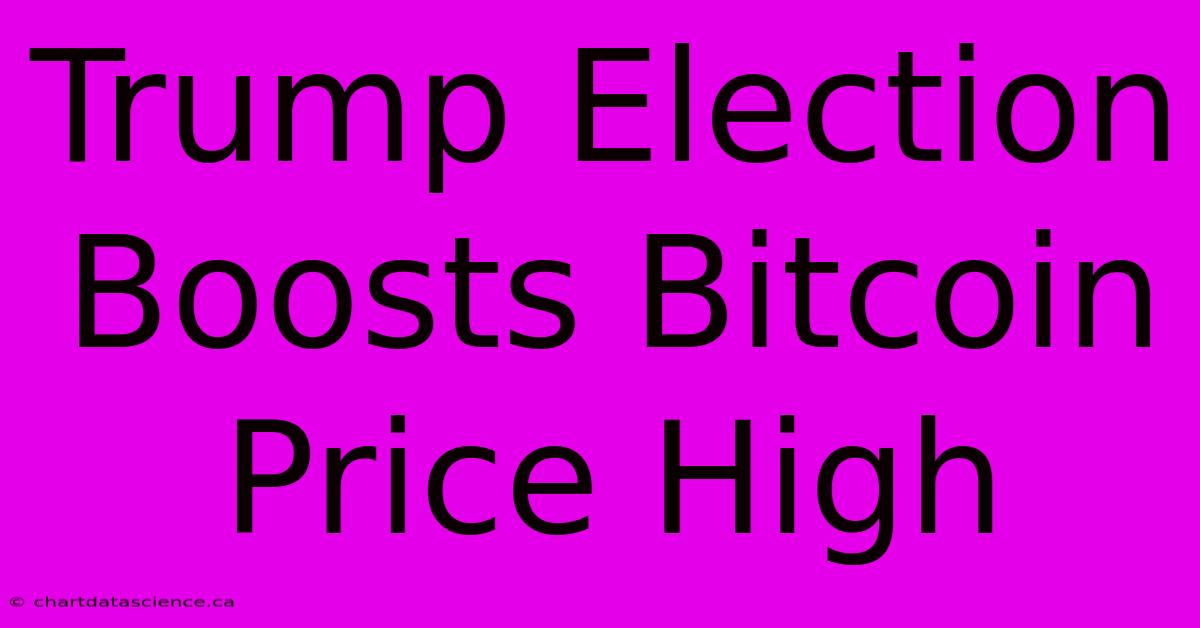 Trump Election Boosts Bitcoin Price High 