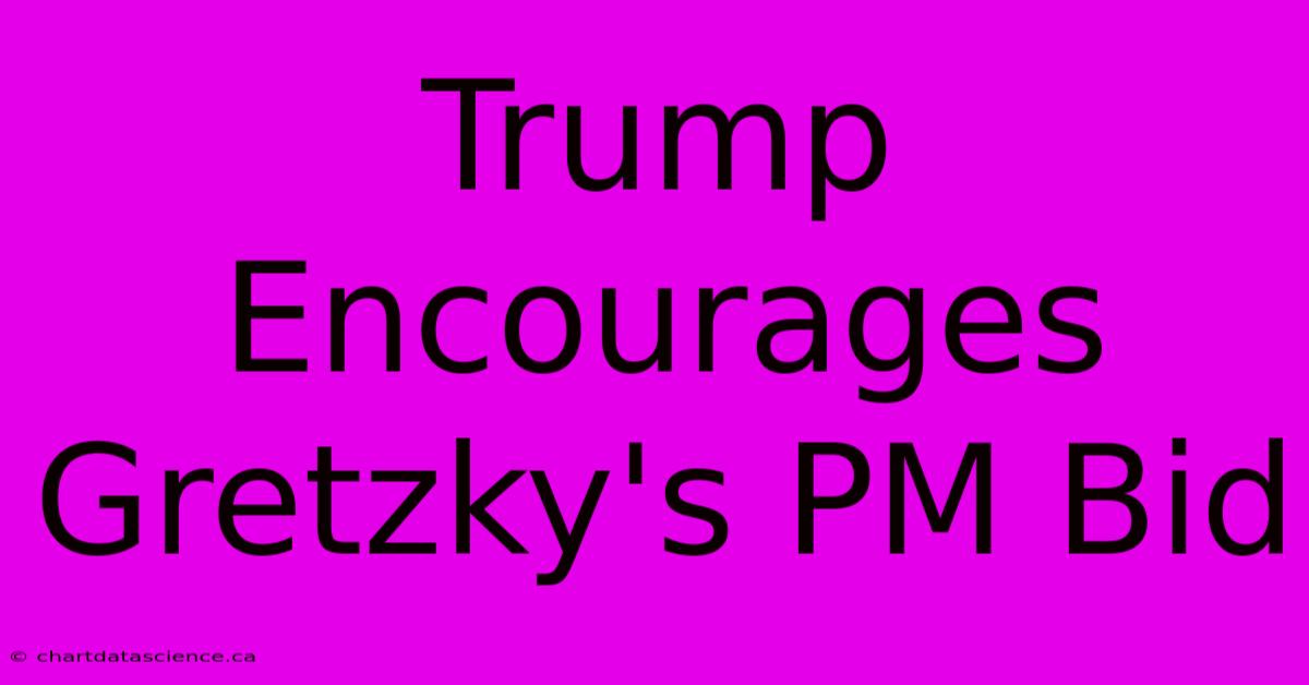 Trump Encourages Gretzky's PM Bid