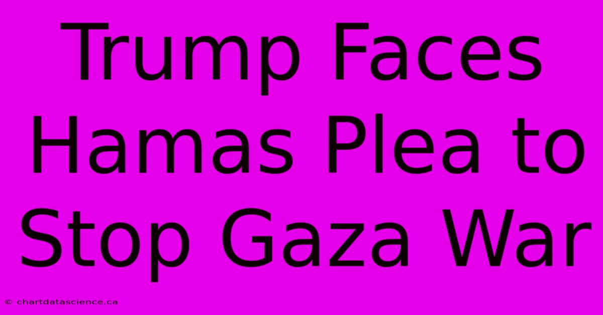 Trump Faces Hamas Plea To Stop Gaza War 