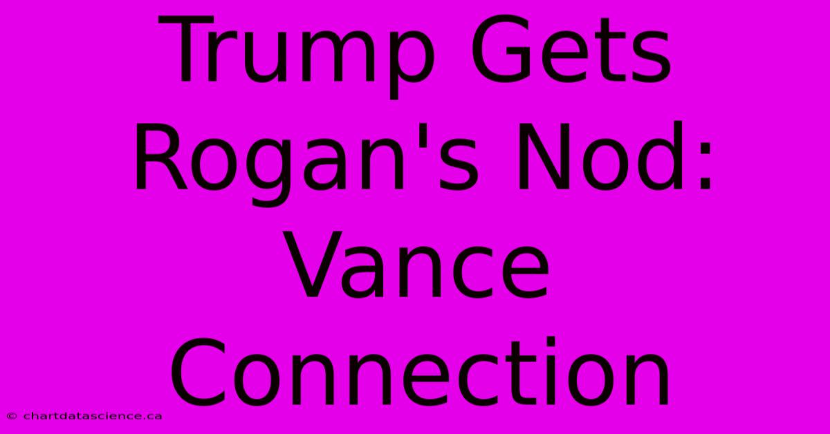 Trump Gets Rogan's Nod: Vance Connection