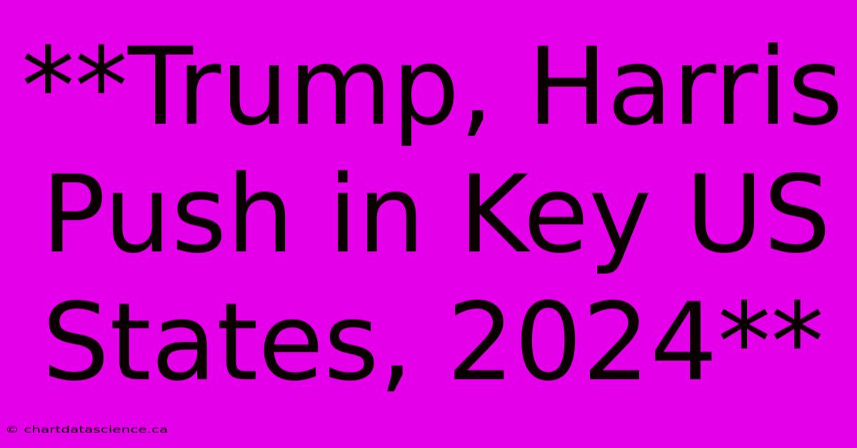 **Trump, Harris Push In Key US States, 2024**