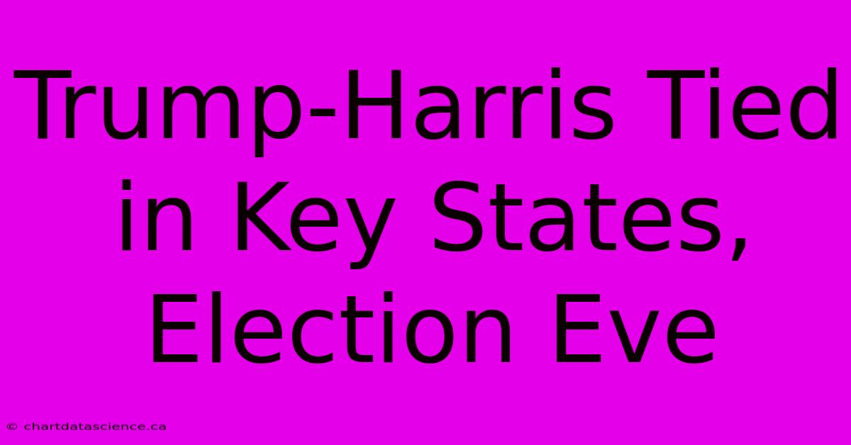 Trump-Harris Tied In Key States, Election Eve