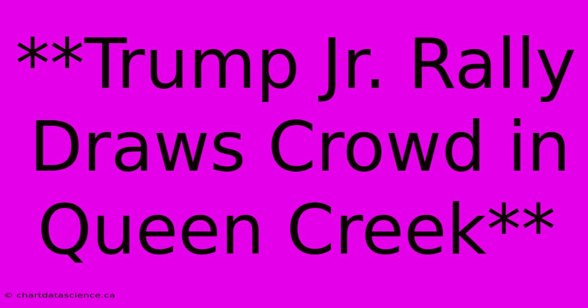 **Trump Jr. Rally Draws Crowd In Queen Creek** 