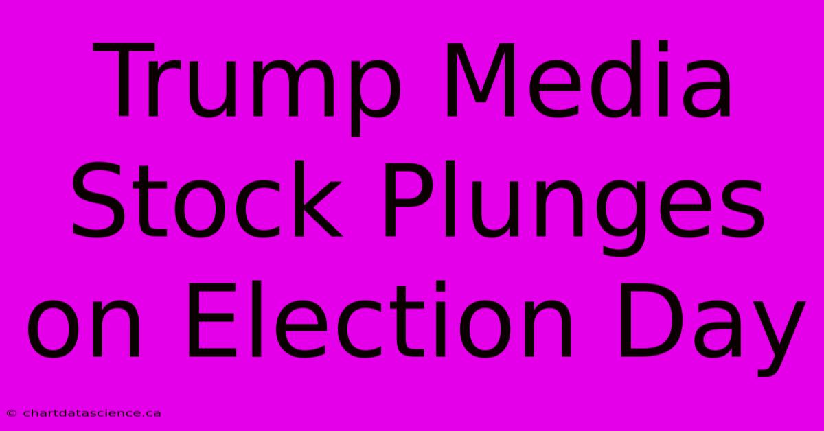 Trump Media Stock Plunges On Election Day