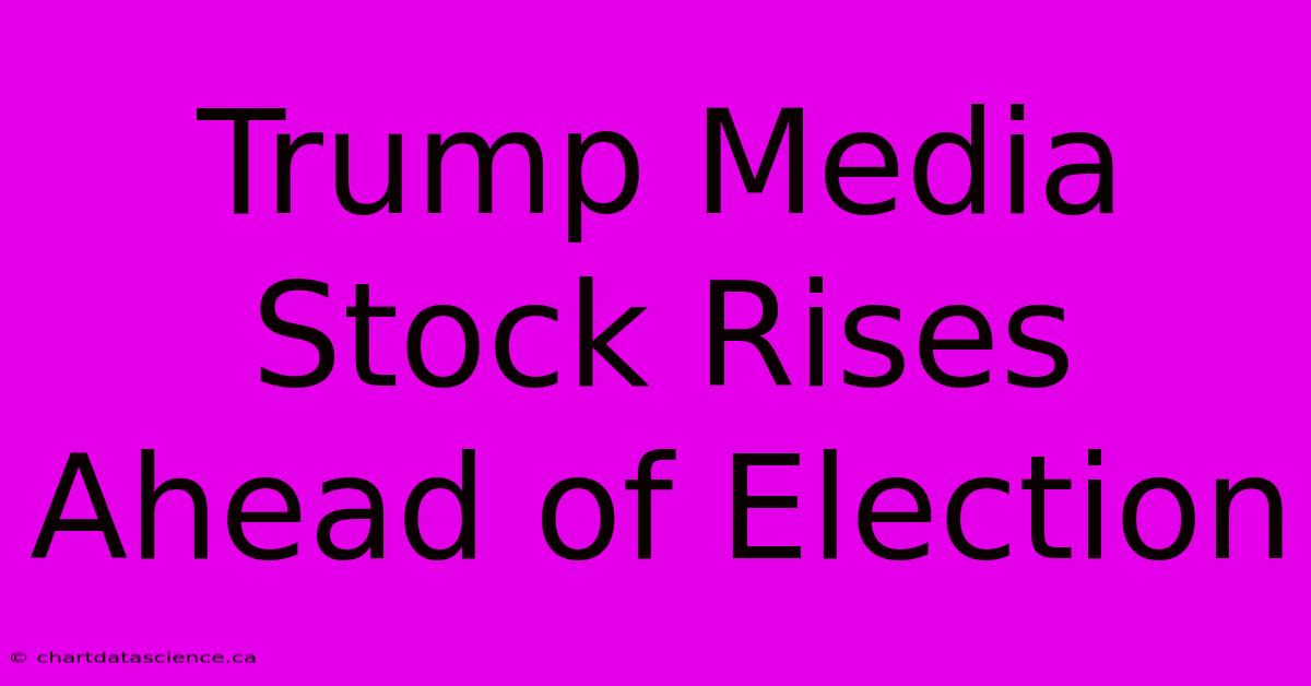 Trump Media Stock Rises Ahead Of Election