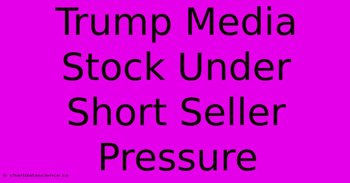 Trump Media Stock Under Short Seller Pressure