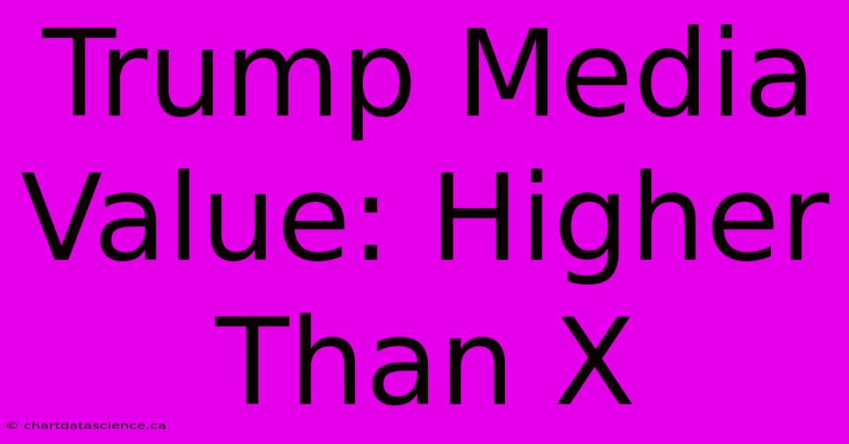 Trump Media Value: Higher Than X