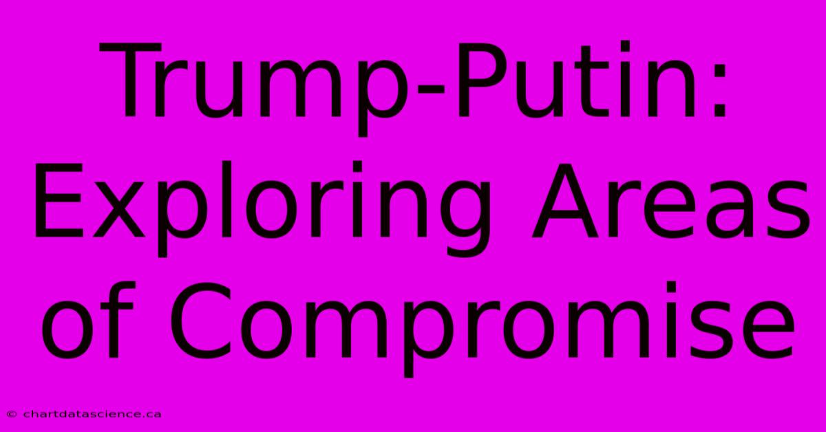 Trump-Putin: Exploring Areas Of Compromise