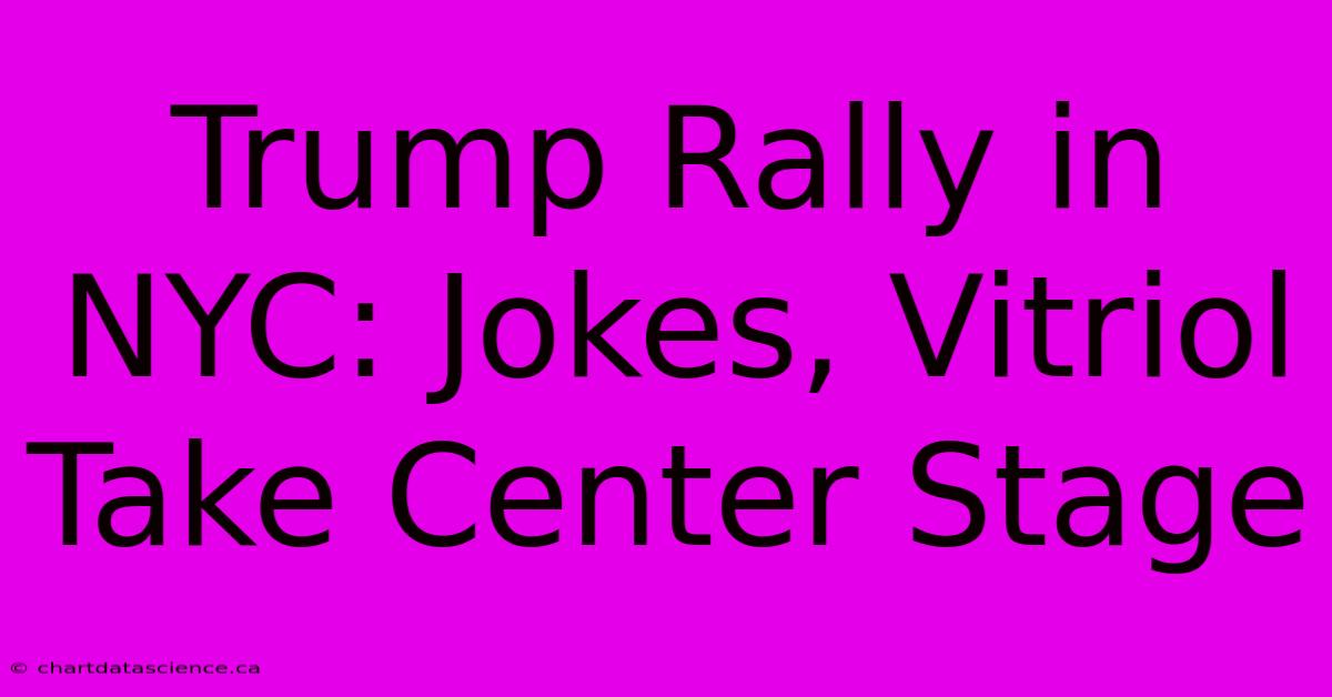 Trump Rally In NYC: Jokes, Vitriol Take Center Stage 