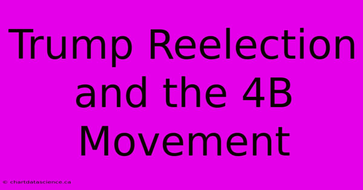 Trump Reelection And The 4B Movement