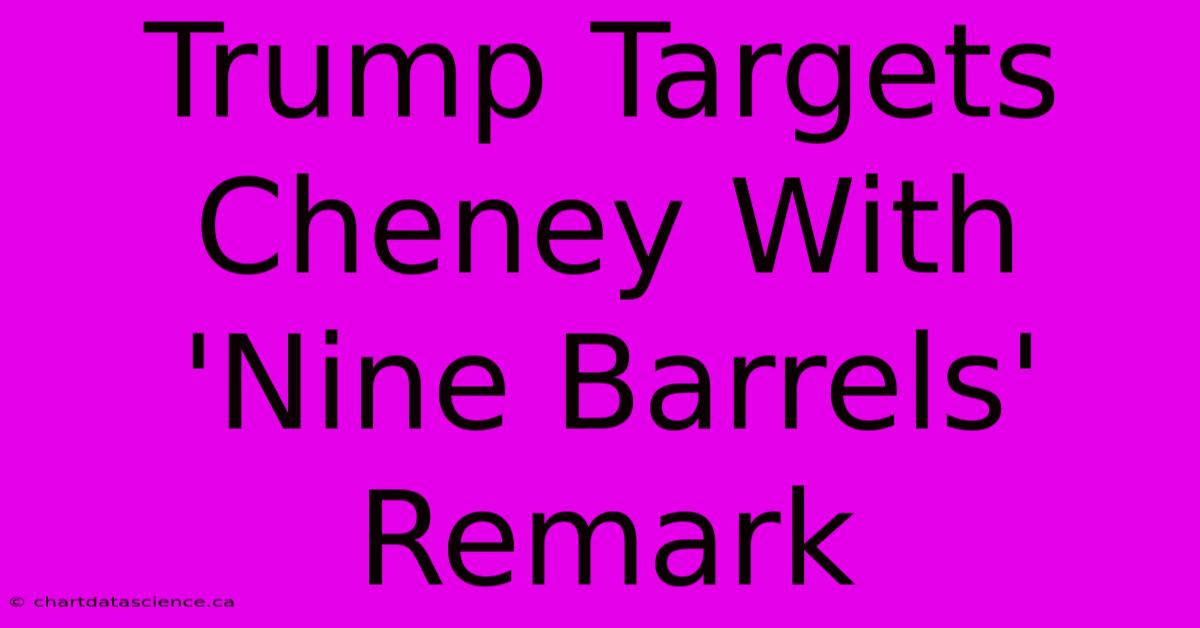 Trump Targets Cheney With 'Nine Barrels' Remark