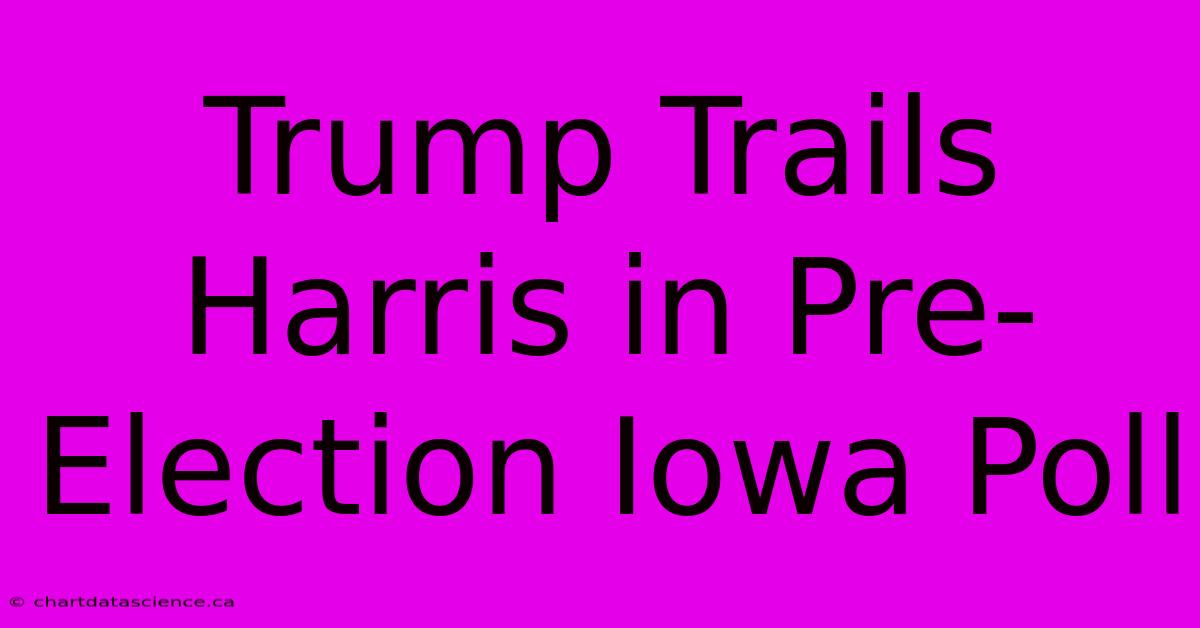 Trump Trails Harris In Pre-Election Iowa Poll 