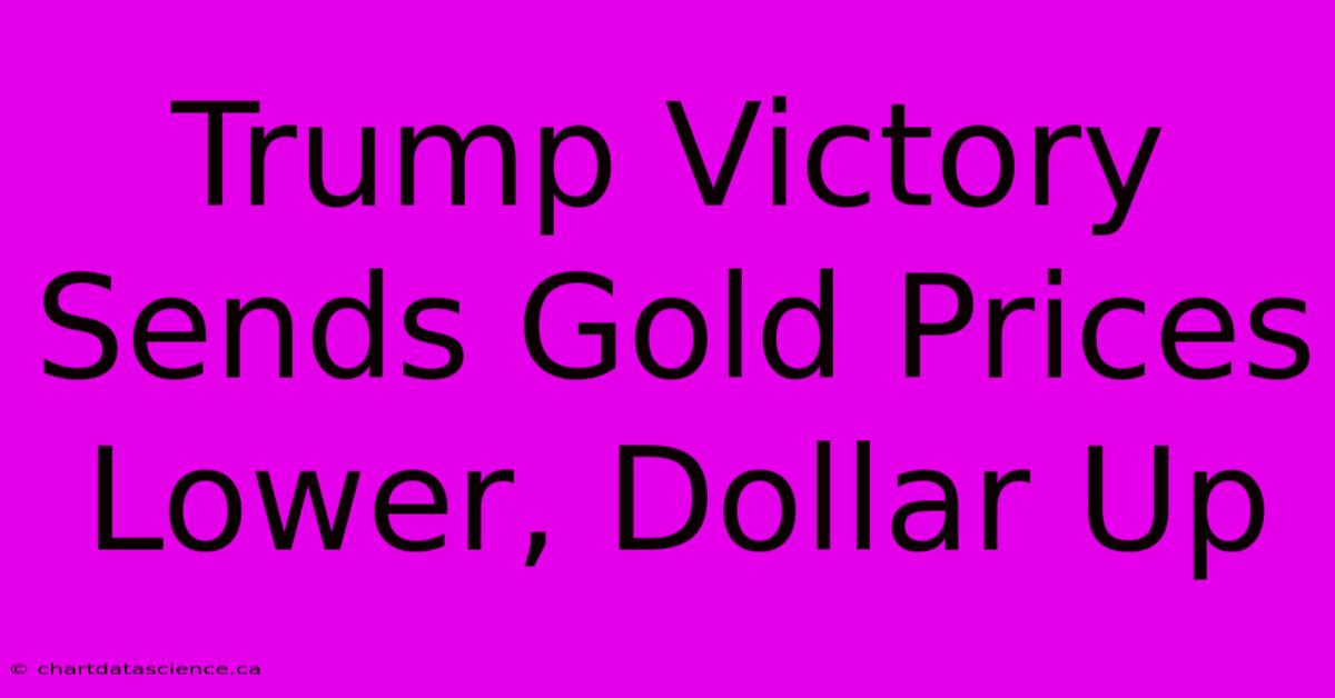 Trump Victory Sends Gold Prices Lower, Dollar Up