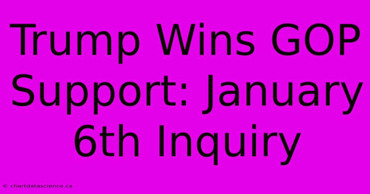 Trump Wins GOP Support: January 6th Inquiry