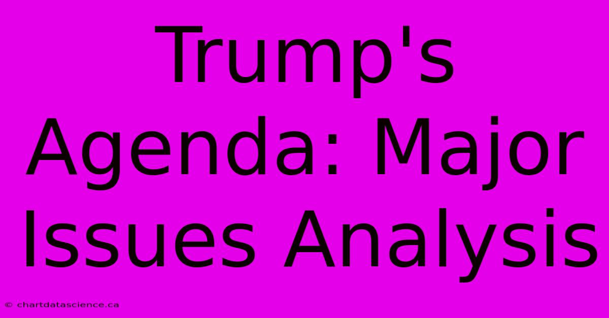 Trump's Agenda: Major Issues Analysis 