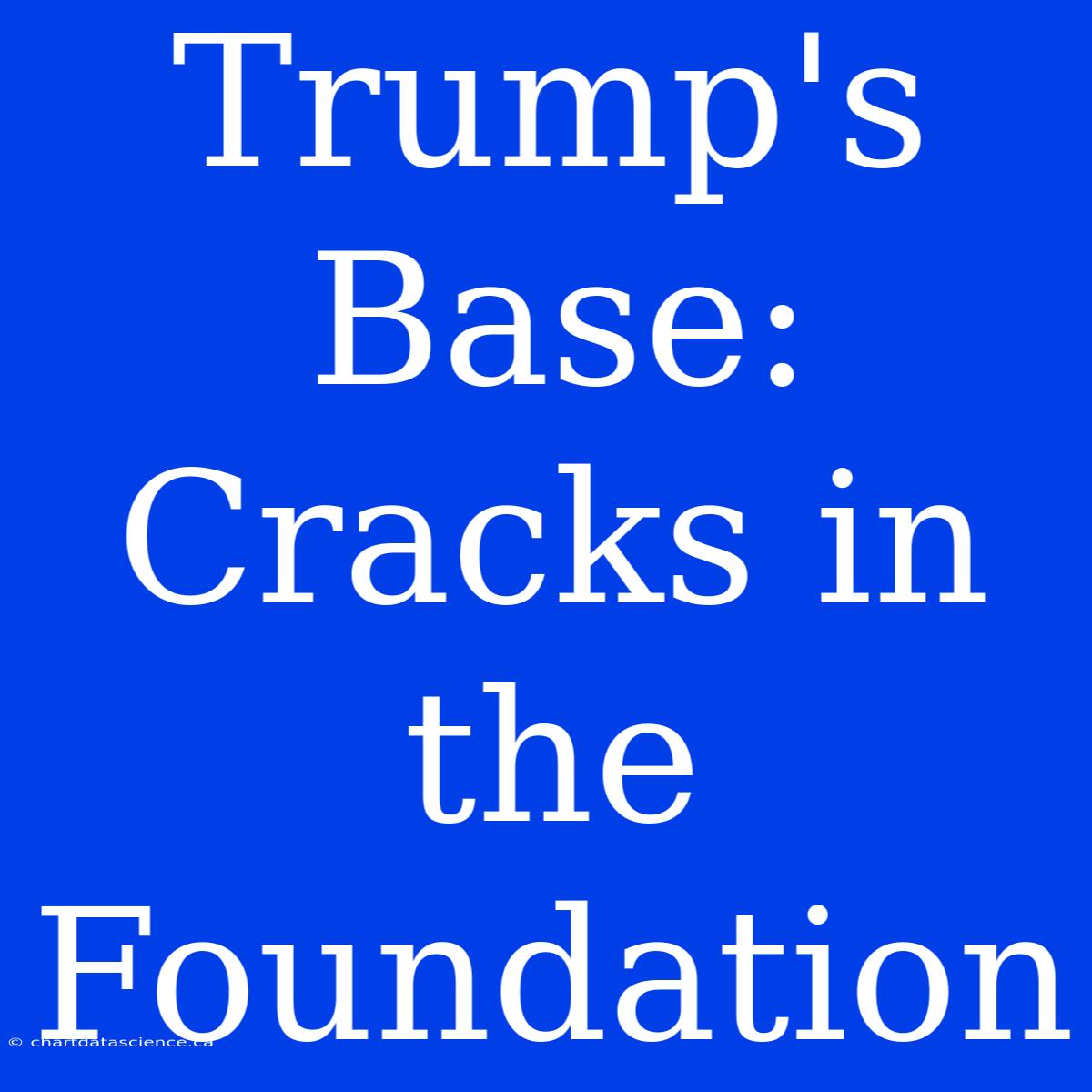 Trump's Base: Cracks In The Foundation