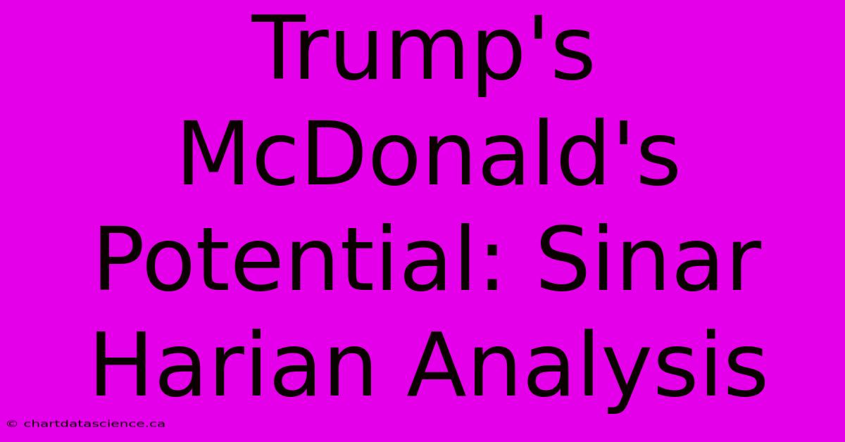 Trump's McDonald's Potential: Sinar Harian Analysis