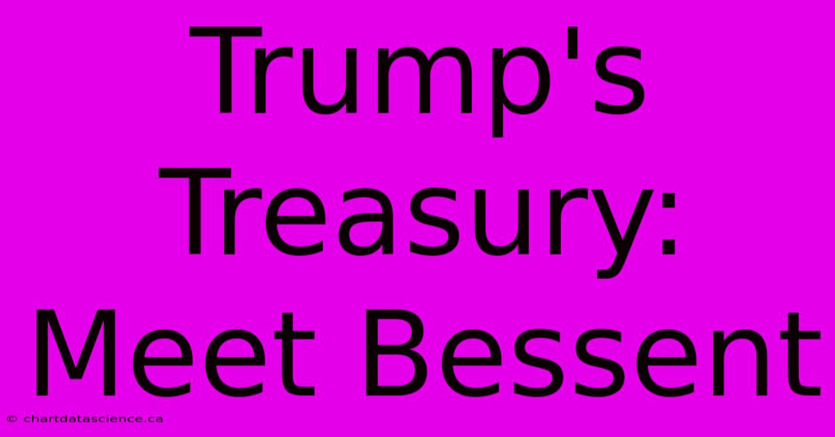 Trump's Treasury: Meet Bessent