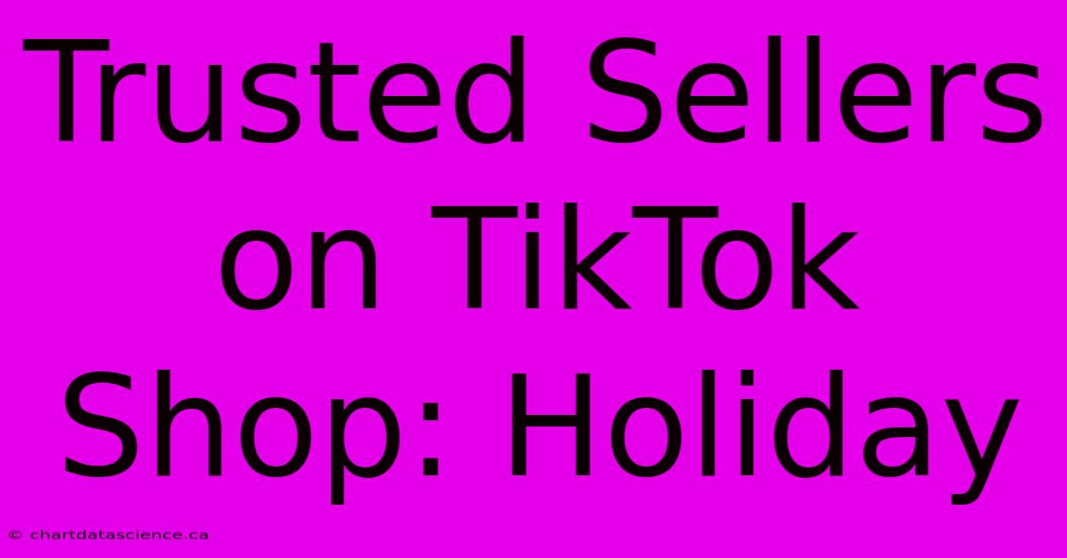 Trusted Sellers On TikTok Shop: Holiday