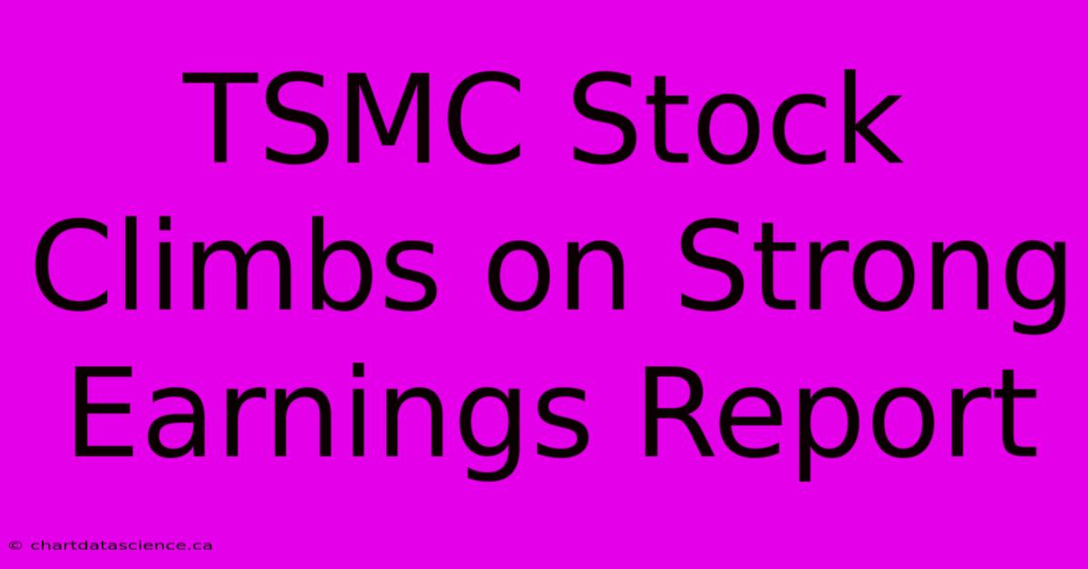 TSMC Stock Climbs On Strong Earnings Report 