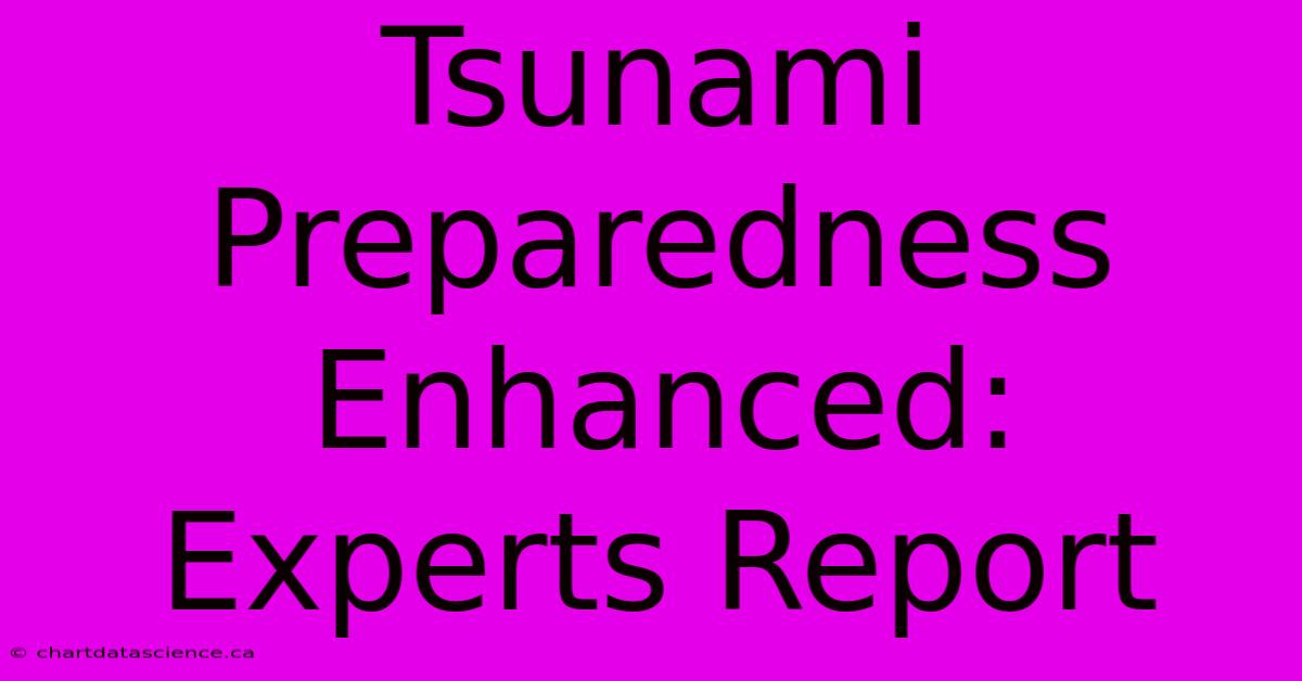 Tsunami Preparedness Enhanced: Experts Report