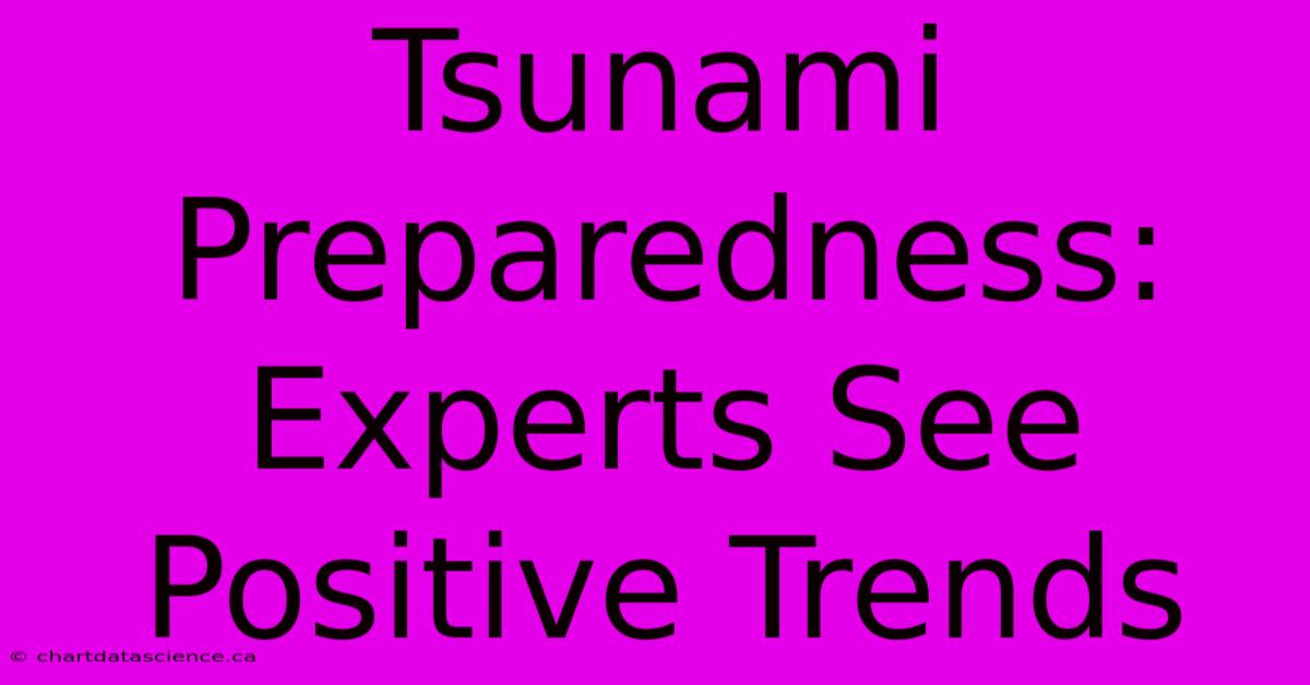 Tsunami Preparedness: Experts See Positive Trends