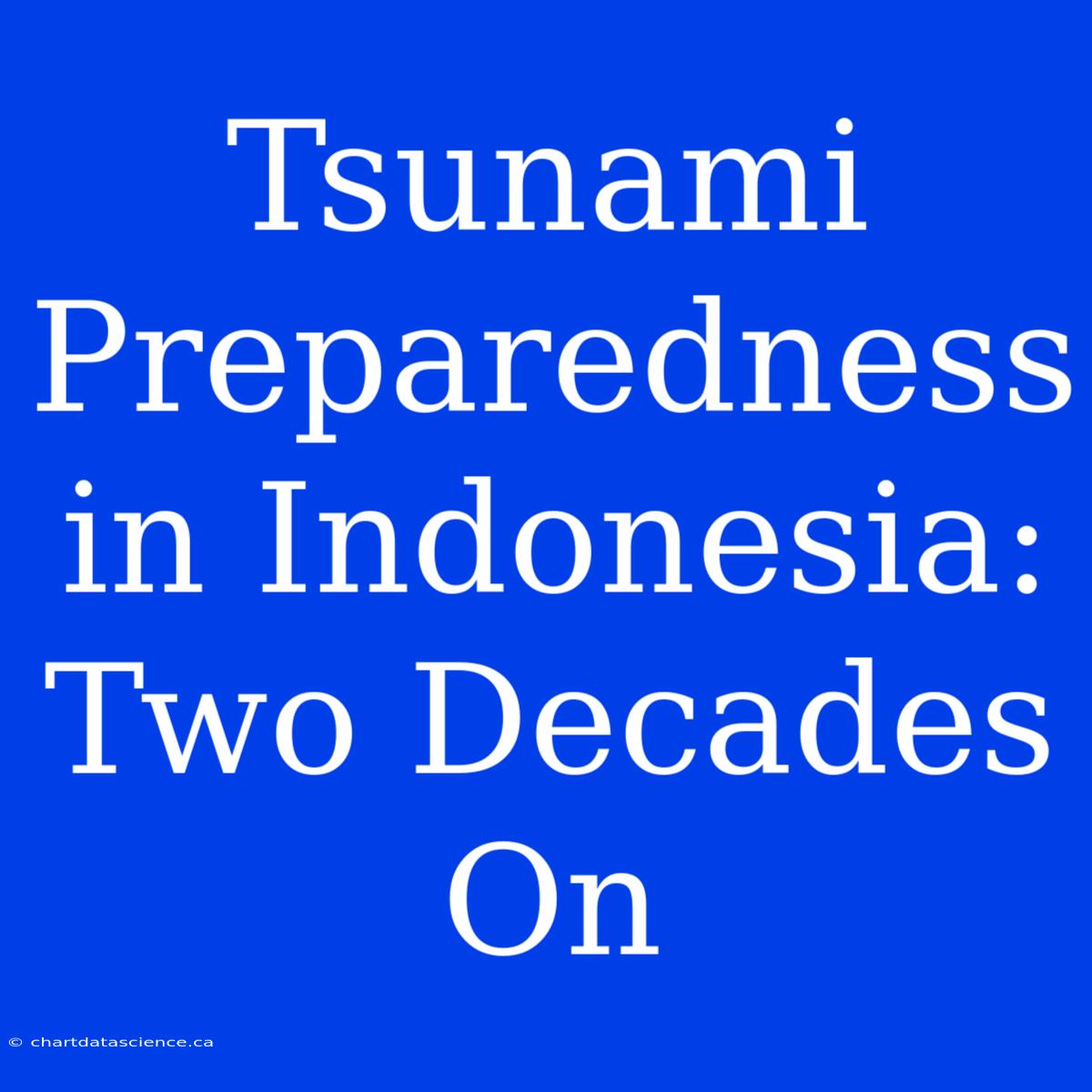 Tsunami Preparedness In Indonesia: Two Decades On