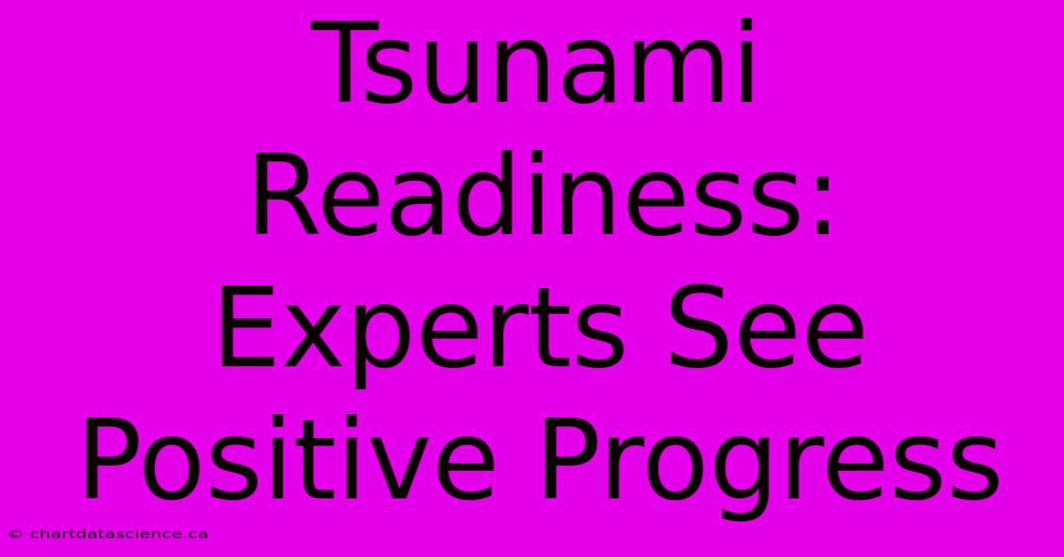 Tsunami Readiness: Experts See Positive Progress