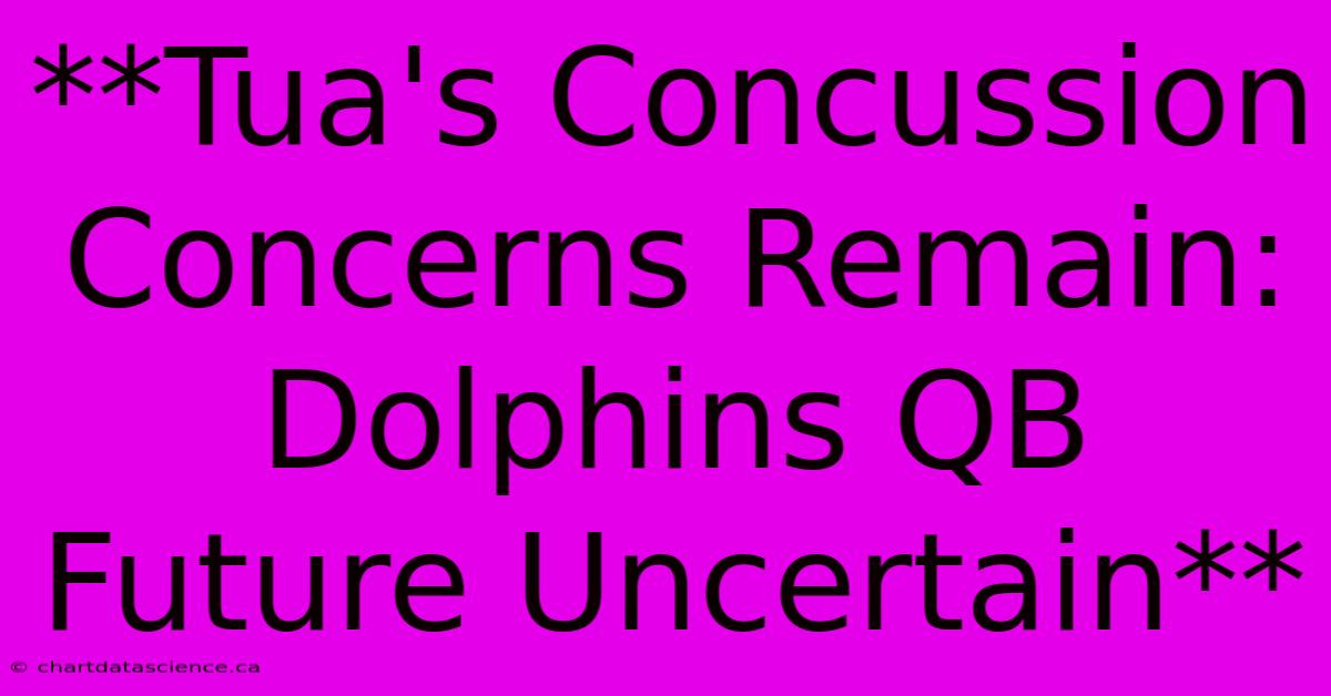 **Tua's Concussion Concerns Remain: Dolphins QB Future Uncertain** 