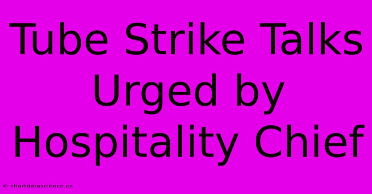 Tube Strike Talks Urged By Hospitality Chief