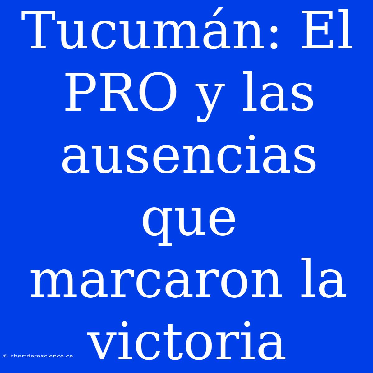 Tucumán: El PRO Y Las Ausencias Que Marcaron La Victoria