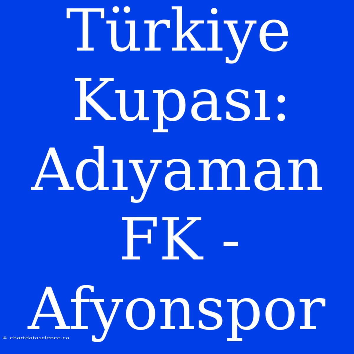 Türkiye Kupası: Adıyaman FK - Afyonspor