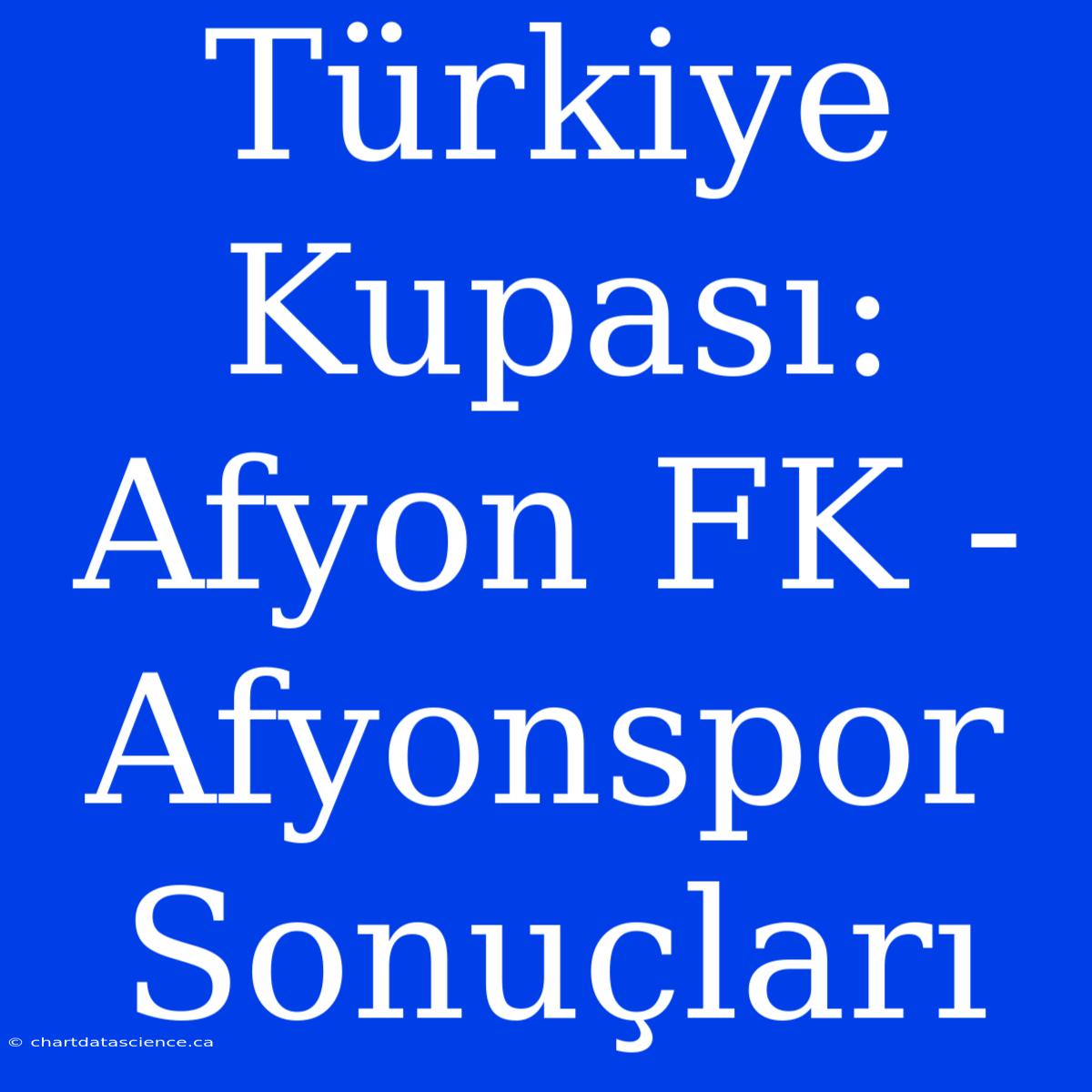 Türkiye Kupası: Afyon FK - Afyonspor Sonuçları