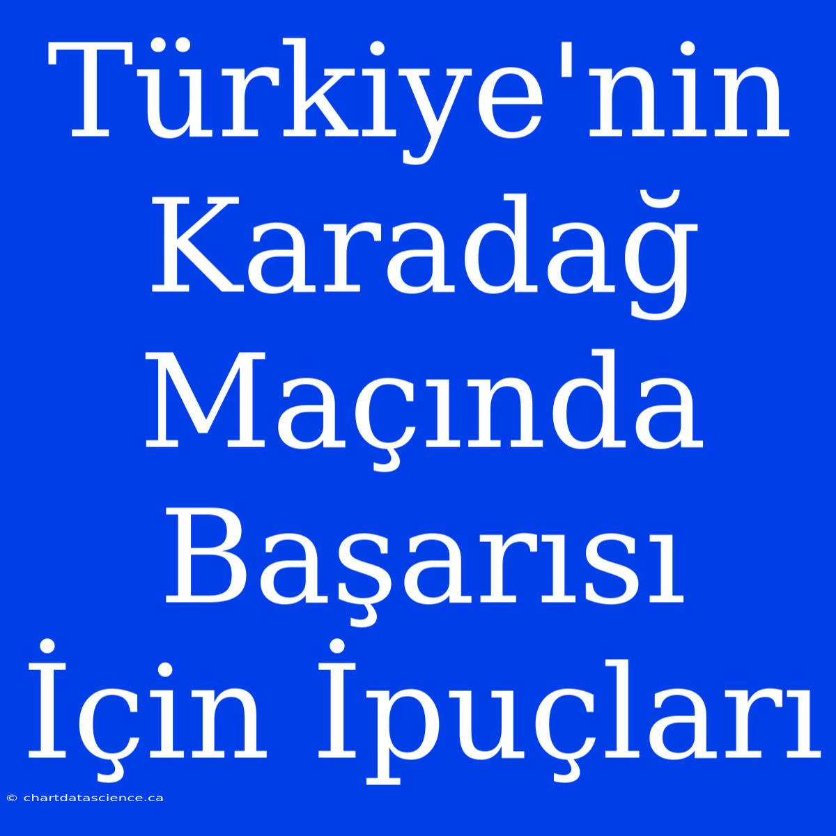 Türkiye'nin Karadağ Maçında Başarısı İçin İpuçları