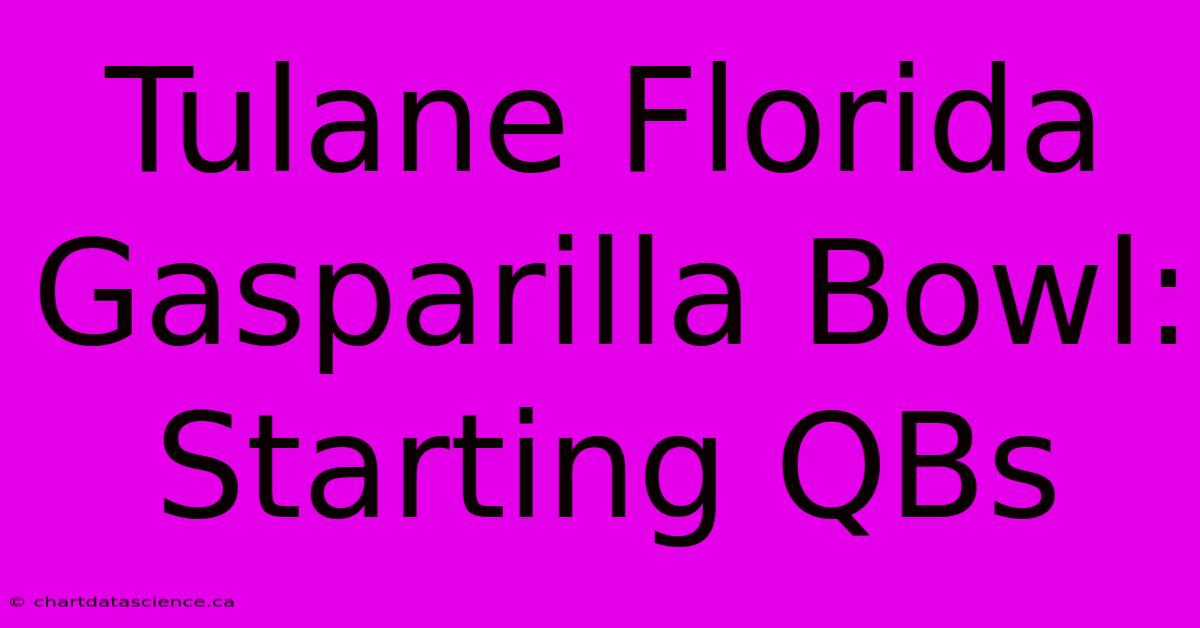 Tulane Florida Gasparilla Bowl: Starting QBs