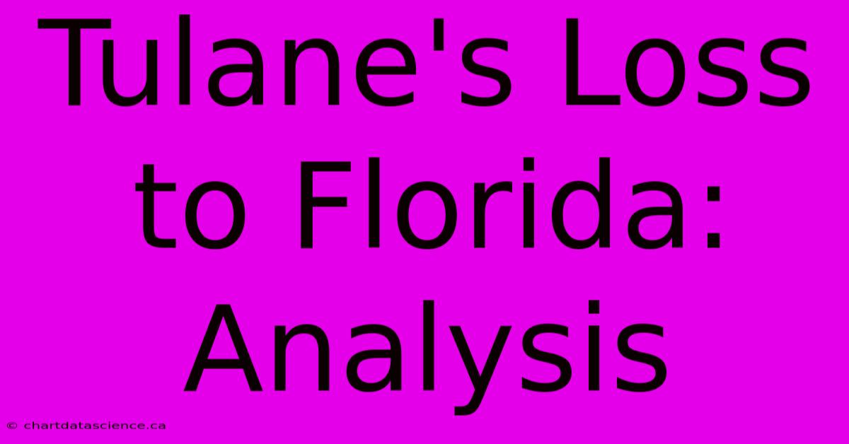 Tulane's Loss To Florida: Analysis