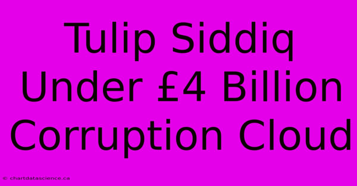 Tulip Siddiq Under £4 Billion Corruption Cloud