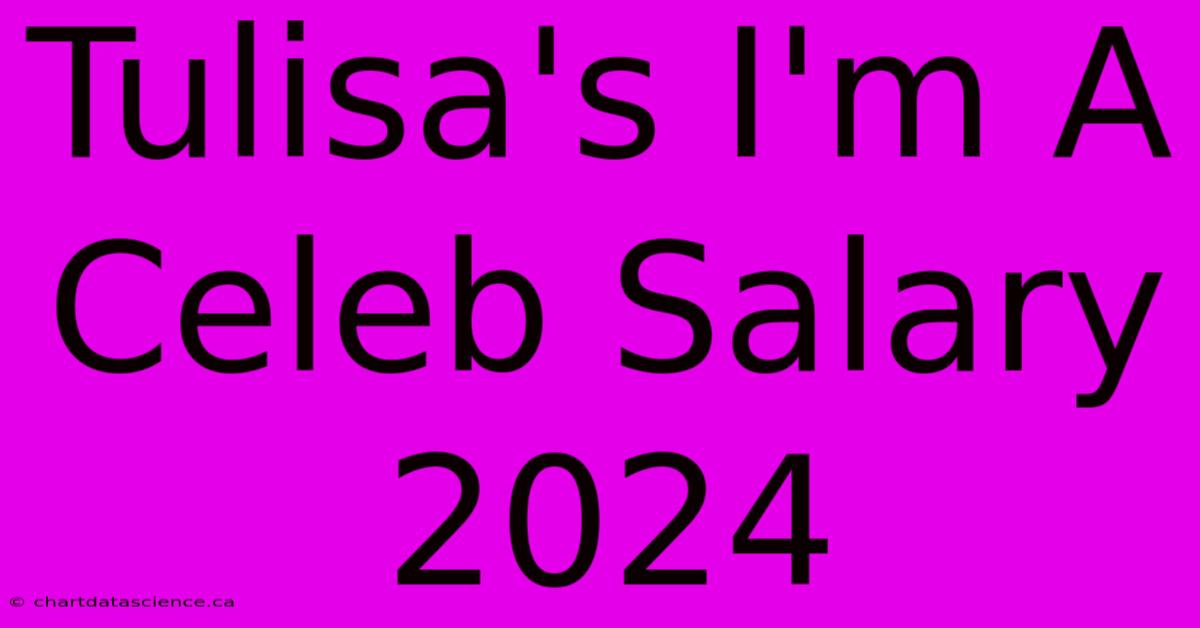 Tulisa's I'm A Celeb Salary 2024