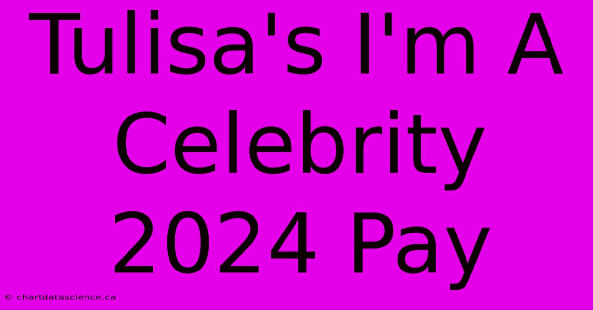 Tulisa's I'm A Celebrity 2024 Pay