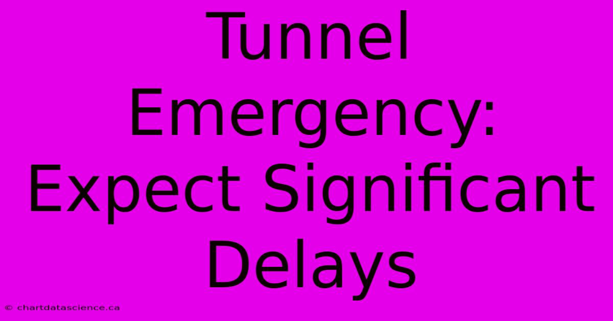 Tunnel Emergency: Expect Significant Delays 